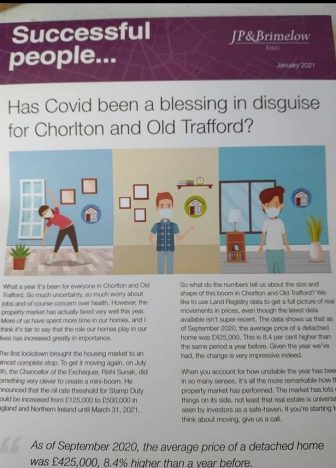 Agent slammed for leaflets which ask, ‘Has Covid been a blessing in disguise?’