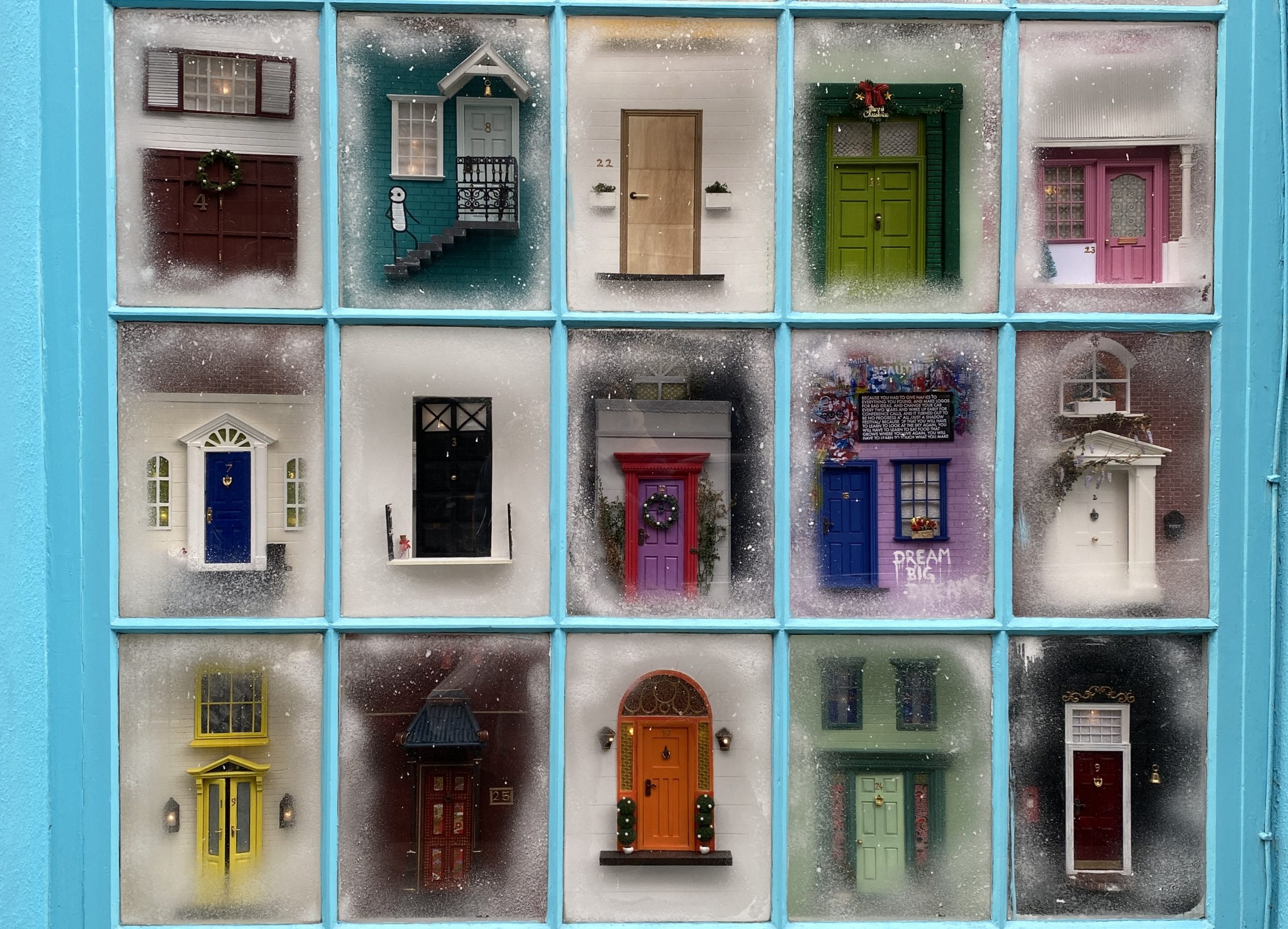 Letting agency transforms shopfront window into a giant advent calendar