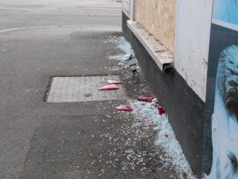 Car smashes into vacant estate agency after police chase