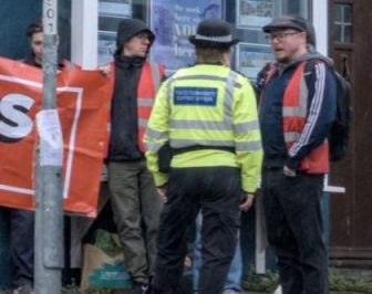 Police called as protesters blockade estate agents against eviction
