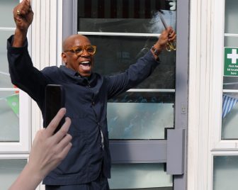 Ian Wright opens new school library with support from local estate agency