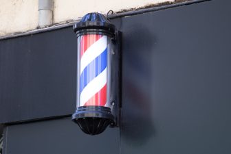 Old barber shop is now an estate agency 